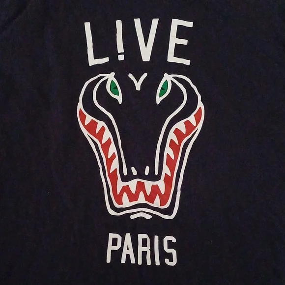 Lacoste Live Paris rare crewneck long sleeve navy tshirt 6 M/L - Picture 7 of 15